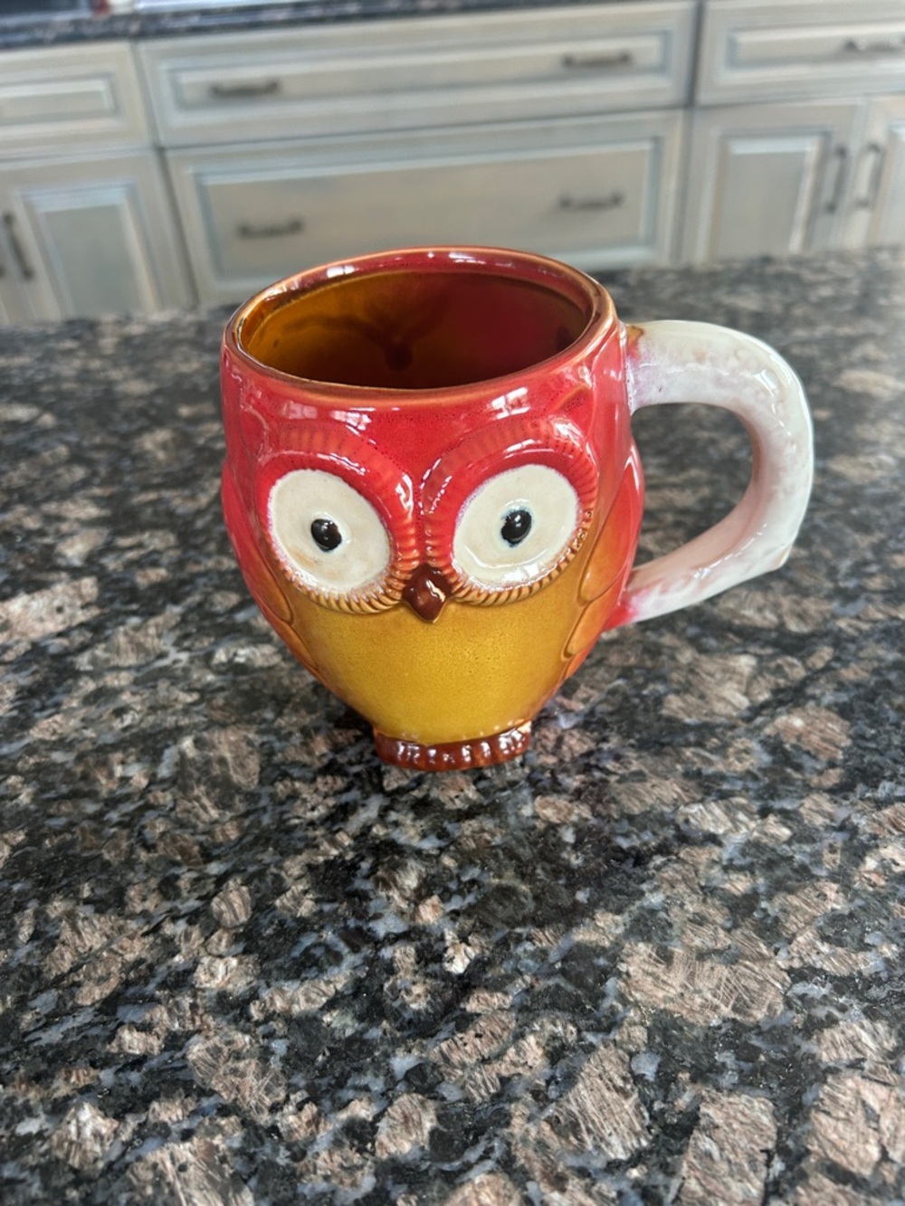 GIBSON 18 OZ STONEWARE POTTERY COFFEE OWL MUG